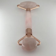 Pembe Kuvarstan Çift Başlı Masaj Aleti